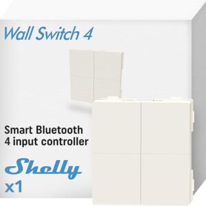 Shelly BLU Wall Switch 4 (Stand Alone) - Pulsante a muro Bluetooth 4 tasti